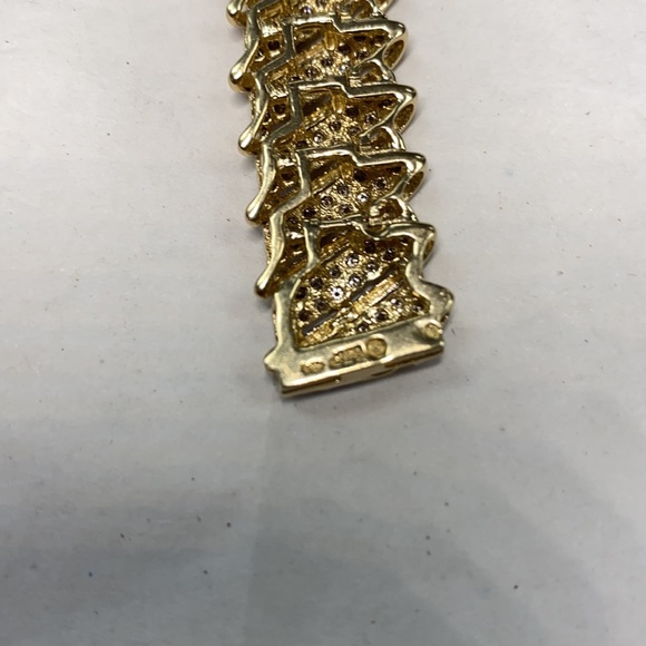 14K Solid Gold Diamonds Bracelet - Picture 4 of 8